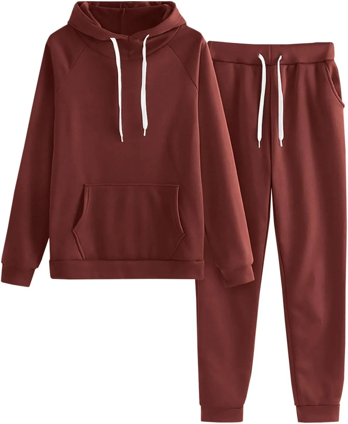 Lastesso Sweatsuit Set for Women Soft Solid Jackets Workout Sets Elastic Waistband Sweatpants Athletic Sports Jogger Sets
