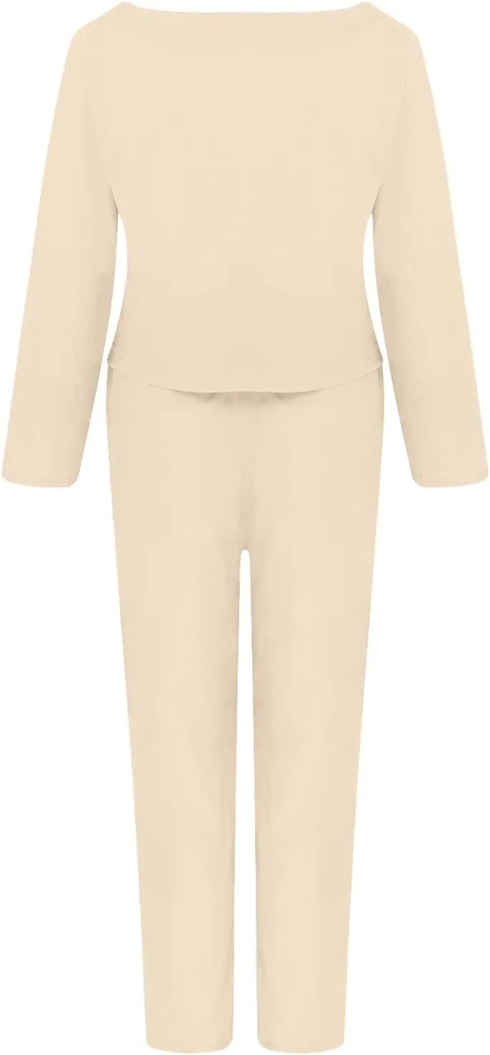 Lastesso Sweatsuits for Women Set 2 Piece Lightweight Loungewear Sets Matching Jogging Suit Casual Solid Track Suits Outfits