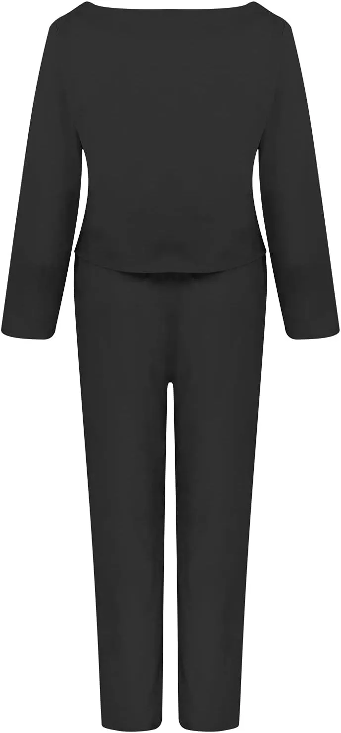 Lastesso Sweatsuits for Women Set 2 Piece Lightweight Loungewear Sets Matching Jogging Suit Casual Solid Track Suits Outfits