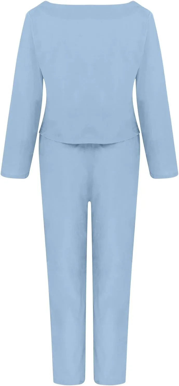 Lastesso Sweatsuits for Women Set 2 Piece Lightweight Loungewear Sets Matching Jogging Suit Casual Solid Track Suits Outfits