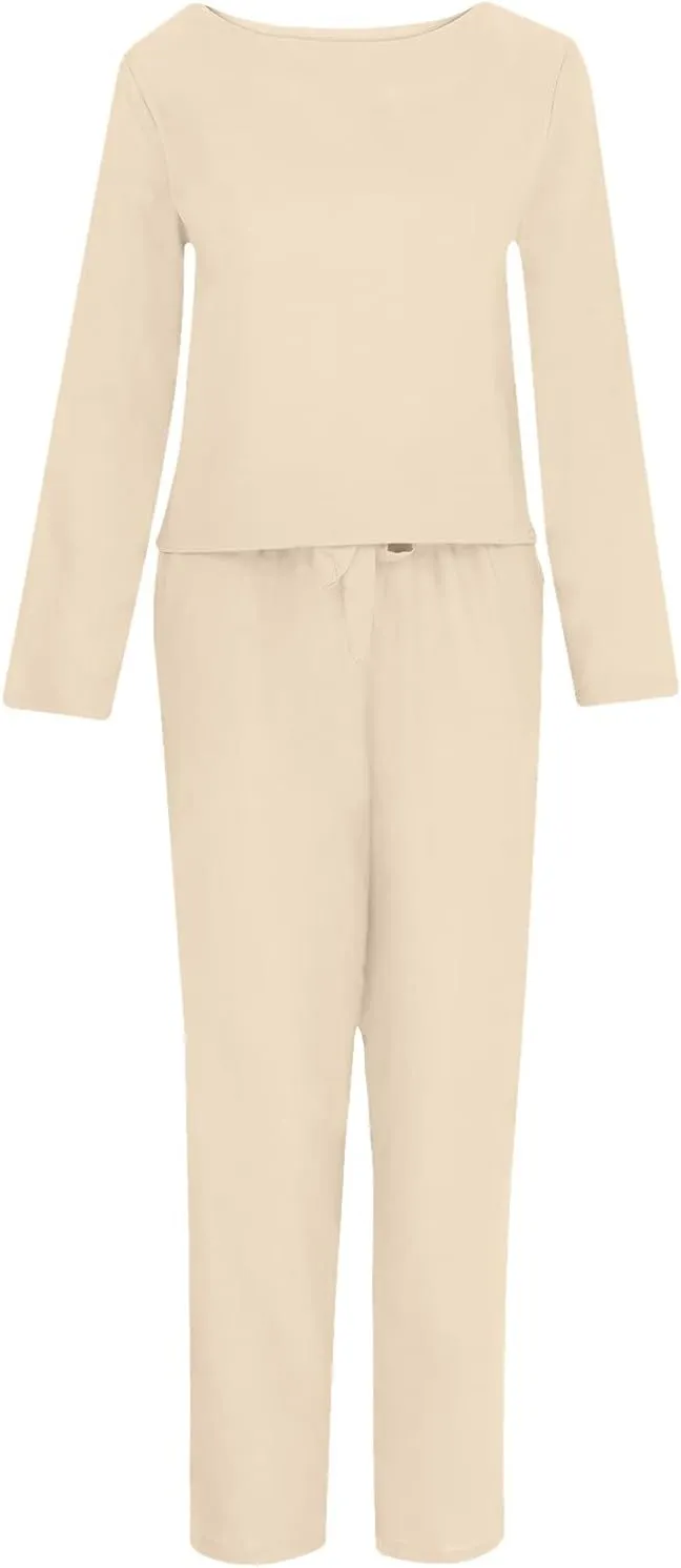 Lastesso Sweatsuits for Women Set 2 Piece Lightweight Loungewear Sets Matching Jogging Suit Casual Solid Track Suits Outfits