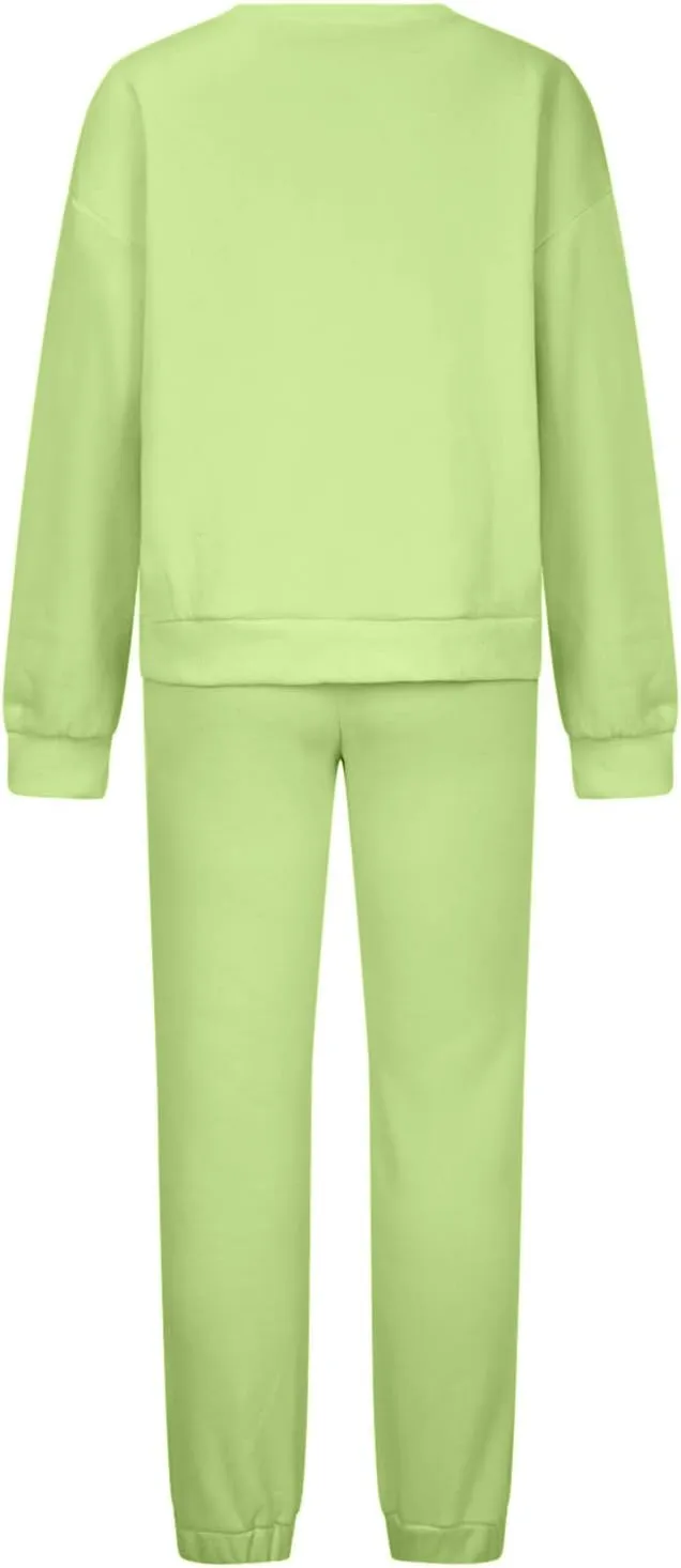 Lastesso Sweatsuits for Women Set 2 Piece Solid Loose Fit Tracksuit Soft Jogging Suits Casual Going Out Travel Clothes