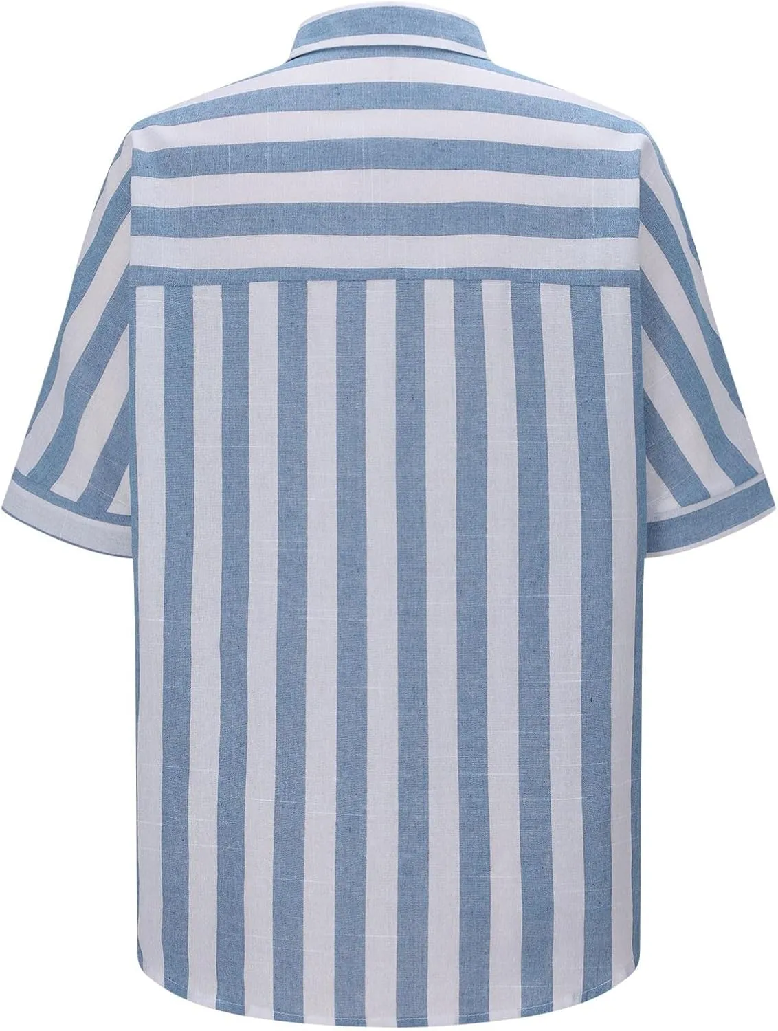 Lastesso Womens Summer Tops Lightweight Button Down Stripes Short Short Sleeve Pullover Shirts Business Casual T-Shirt
