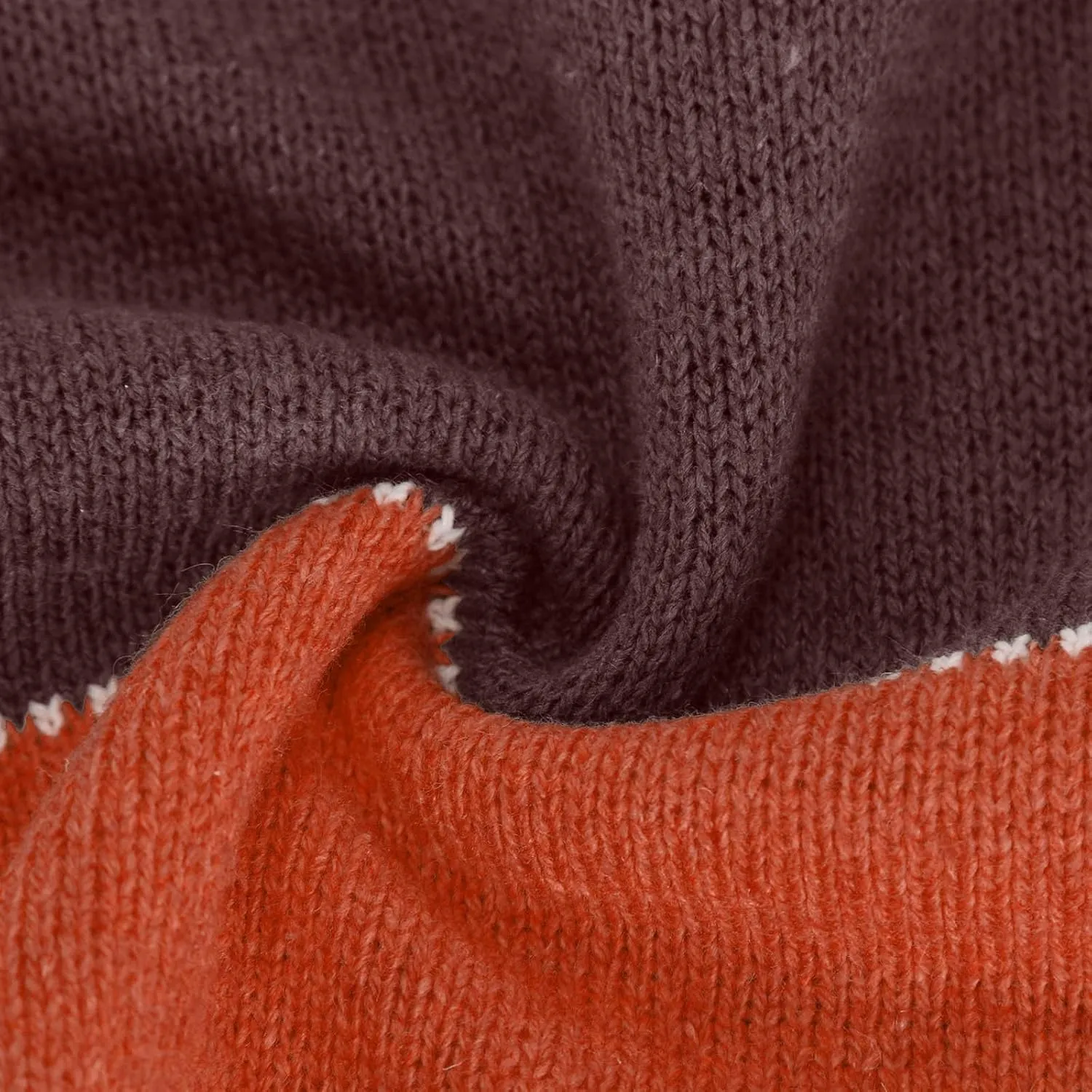 Lastesso Womens Sweaters Color Block Pullover Sweater Crochet Crew Neck Casual Loose Fit Outfits Preppy Fall Clothes
