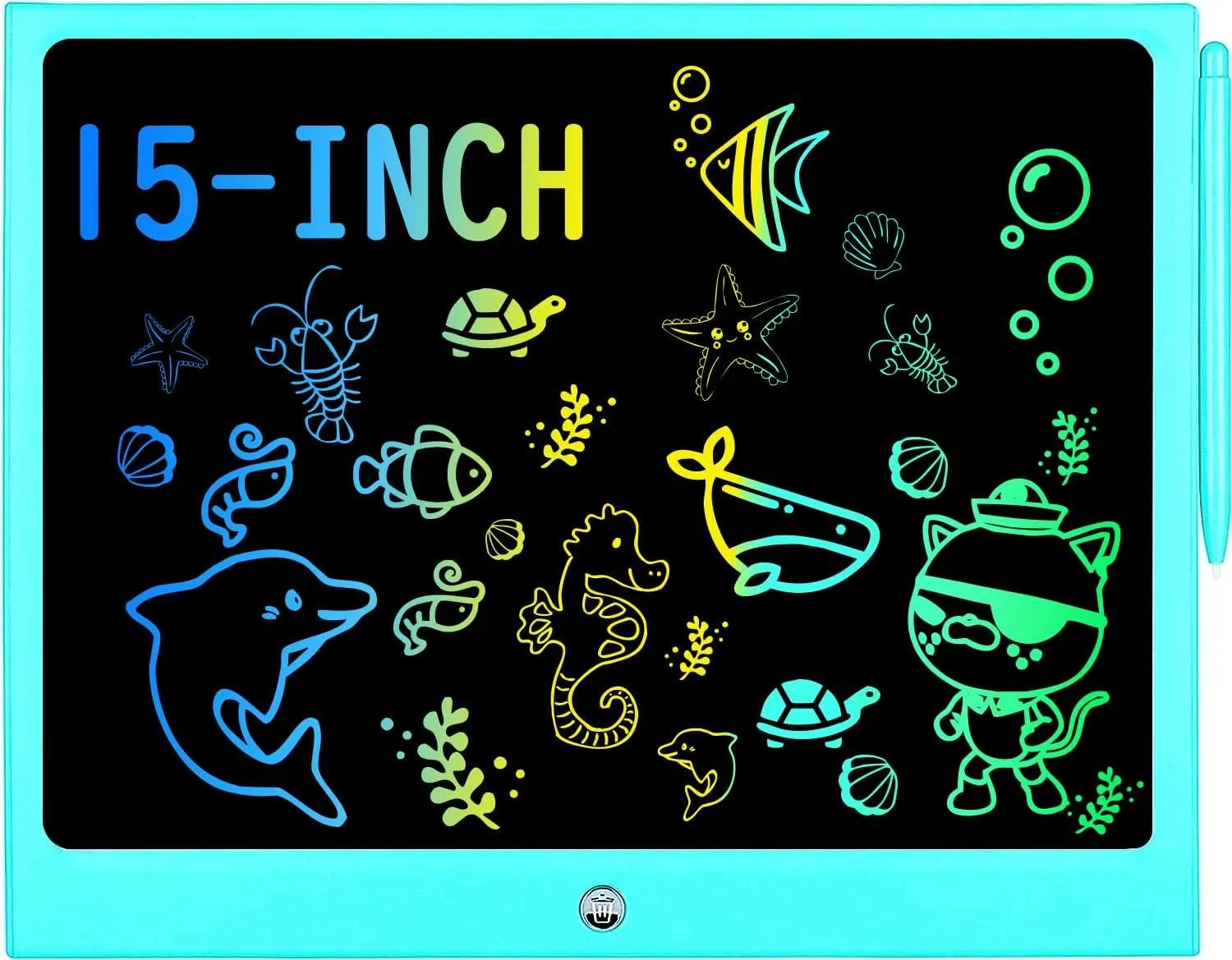 LCD Writing Tablet for Kids, 15 Inch Colorful Electronic Doodle Board for Kids Age 3  Toys Christmas Birthday Erasable Drawing Tablet Toddler Learning Toys