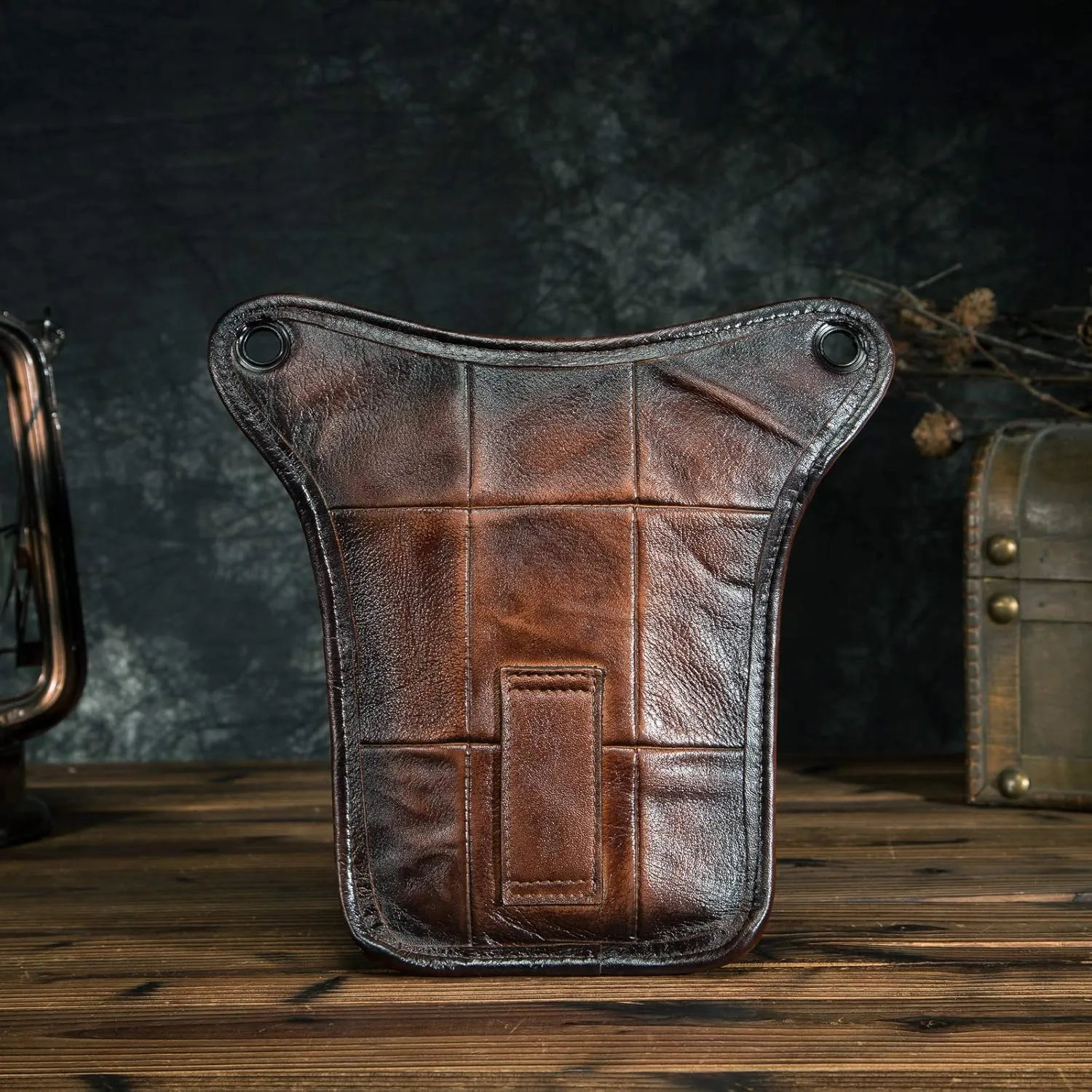 Le'aokuu Mens Genuine Leather Outdoor Sporting Hicking Waist Hip Pack Messenger Shoulder Drop Leg Thigh Bag Pouches For Women 211-5 (Coffee 2)