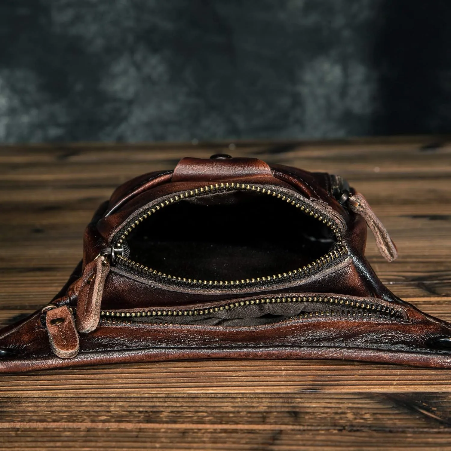 Le'aokuu Mens Genuine Leather Outdoor Sporting Hicking Waist Hip Pack Messenger Shoulder Drop Leg Thigh Bag Pouches For Women 211-5 (Coffee 2)