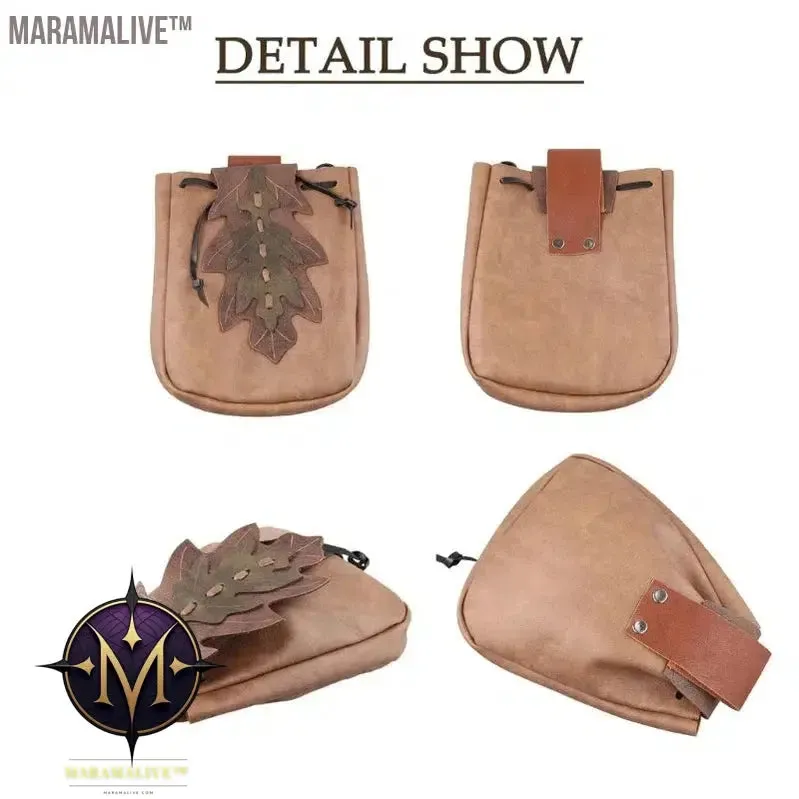 Leather Medieval Waist Pack Vintage Handwork Belt Pouch Bag Waist Bag Belt Pouch