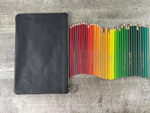 Leather Pouch with Zipper