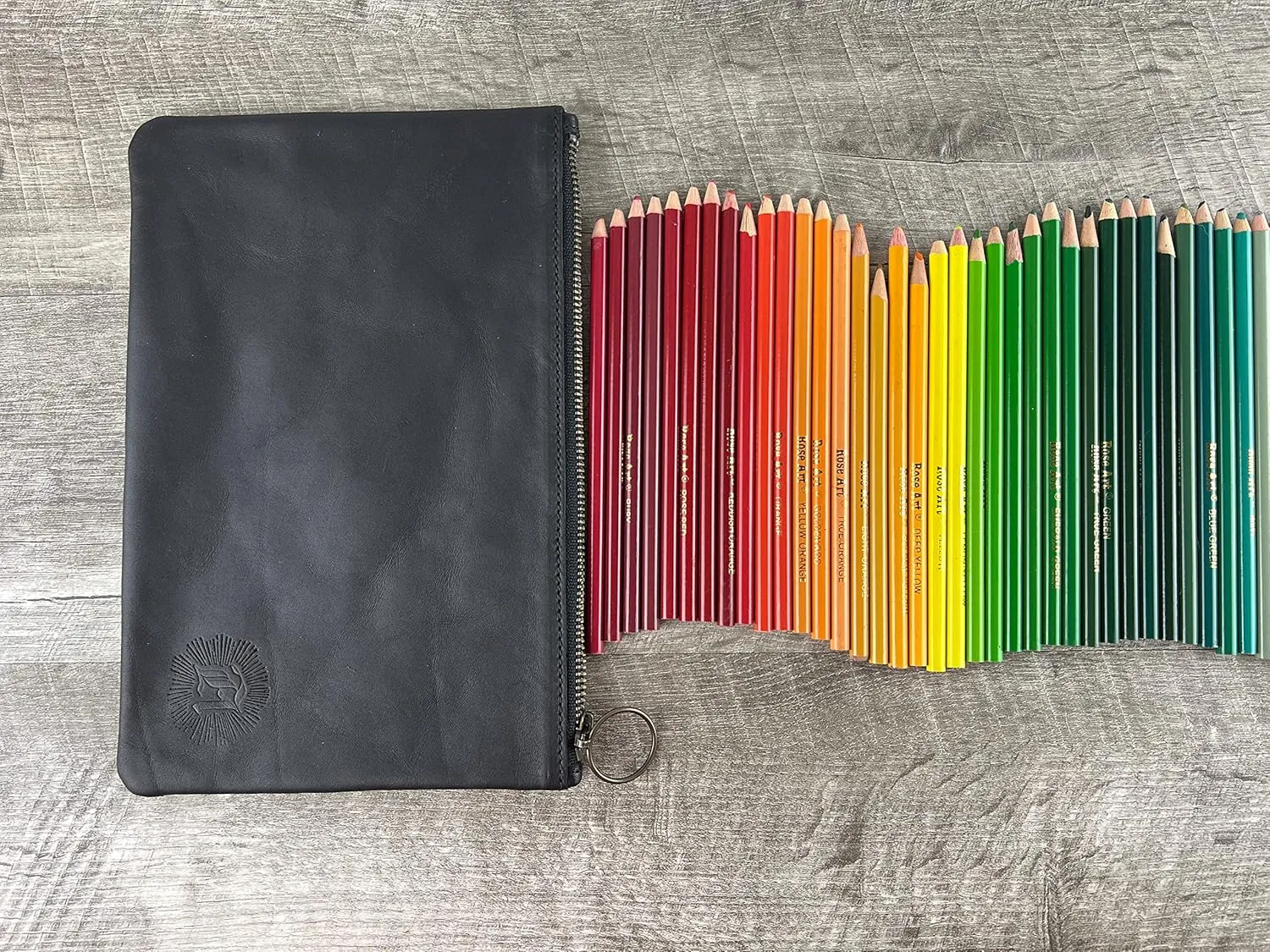 Leather Pouch with Zipper