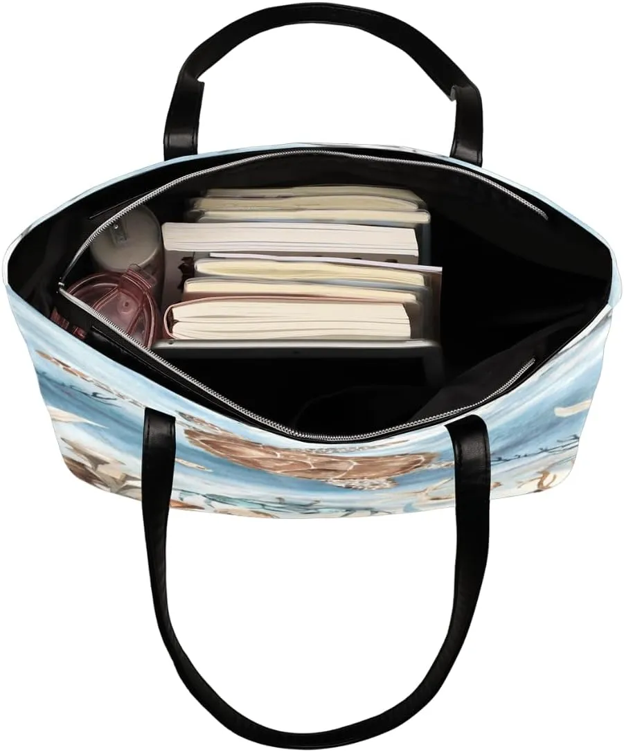 Leather Tote Bag for Women Fashion Shoulder Bag Purses and Handbags Large Capacity Satchel Bags for Work Travel