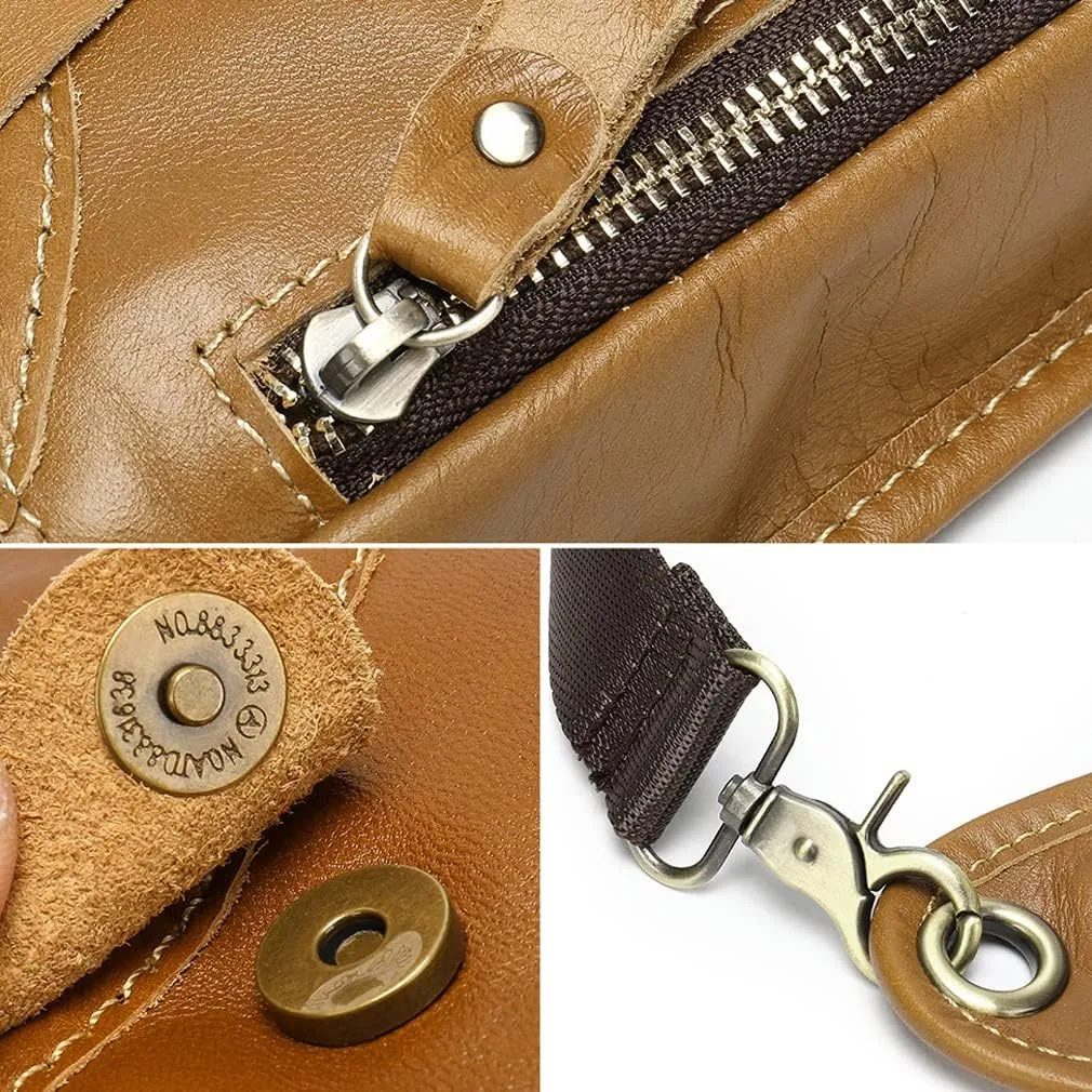 Leather Waist Pack Drop Leg Bag for Men Women Belt Bumbag Multi-Purpose Motorcycle Bike Outdoor Sports Tactical Cycling Riding Hiking Camping Pouch