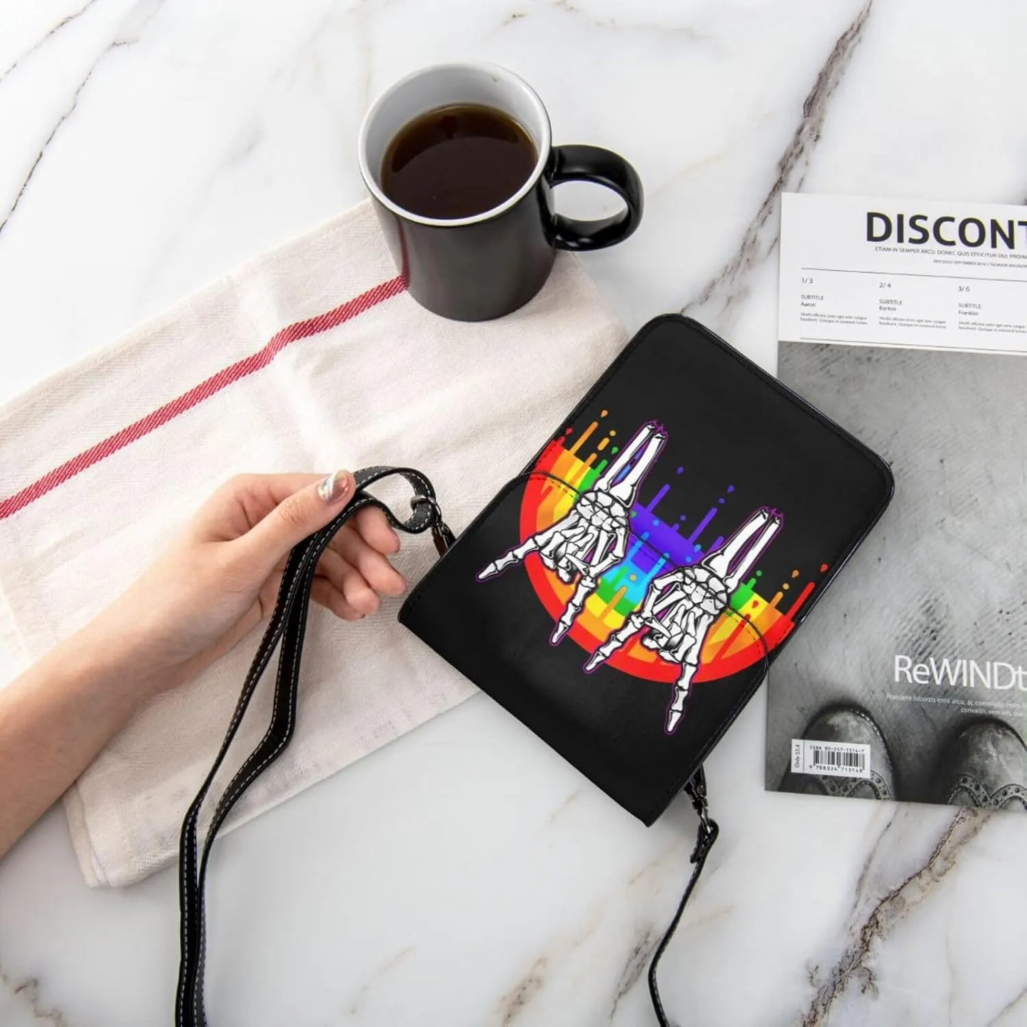 LGBT Pride Rainbow Gay Leather Crossbody Phone Purse for Women Cute Wallet Bags Lightweight Mini Sling Bag