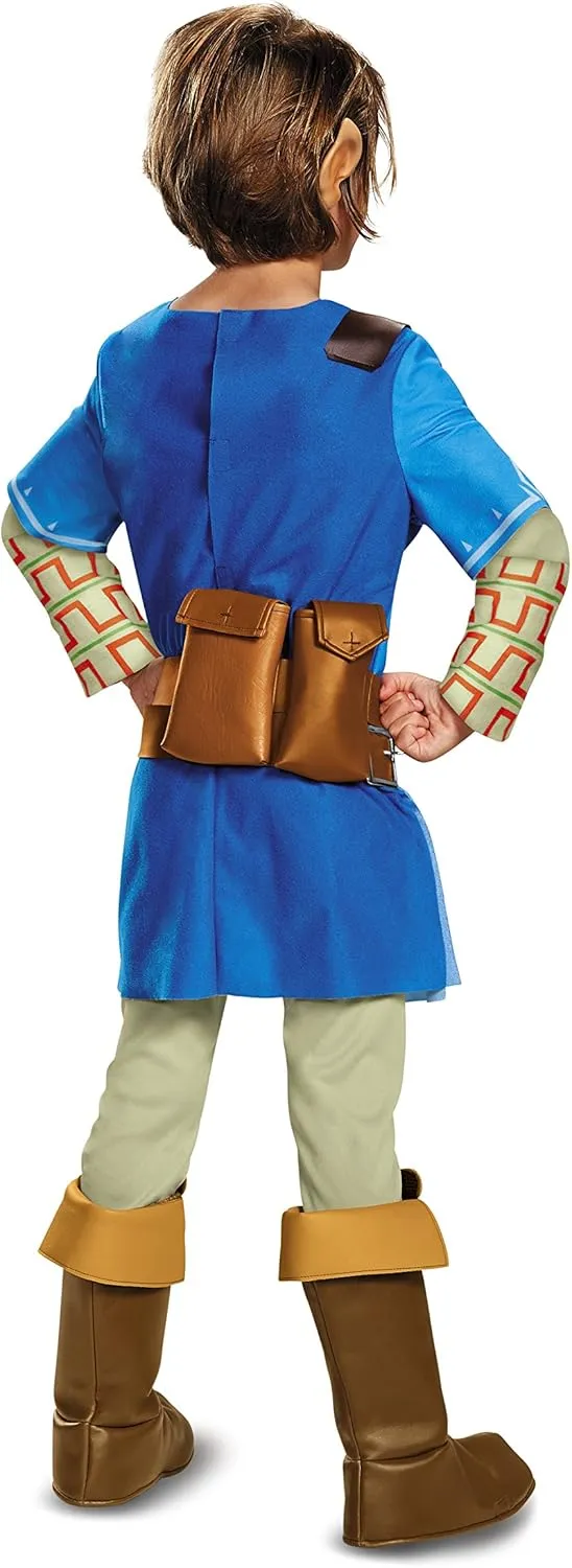 Link Breath Of The Wild Deluxe Costume, Blue, Medium (7-8)