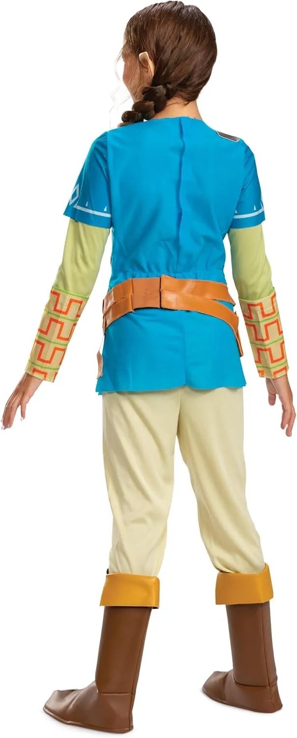 Link Breath Of The Wild Deluxe Costume, Blue, Medium (7-8)