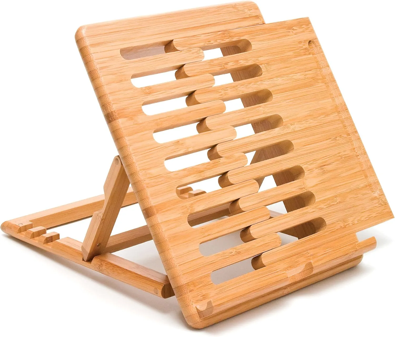 Lipper International 1887 Bamboo Wood Expandable Stand for iPad, Samsung, Nexus, Nintendo Switch, and Other Tablets
