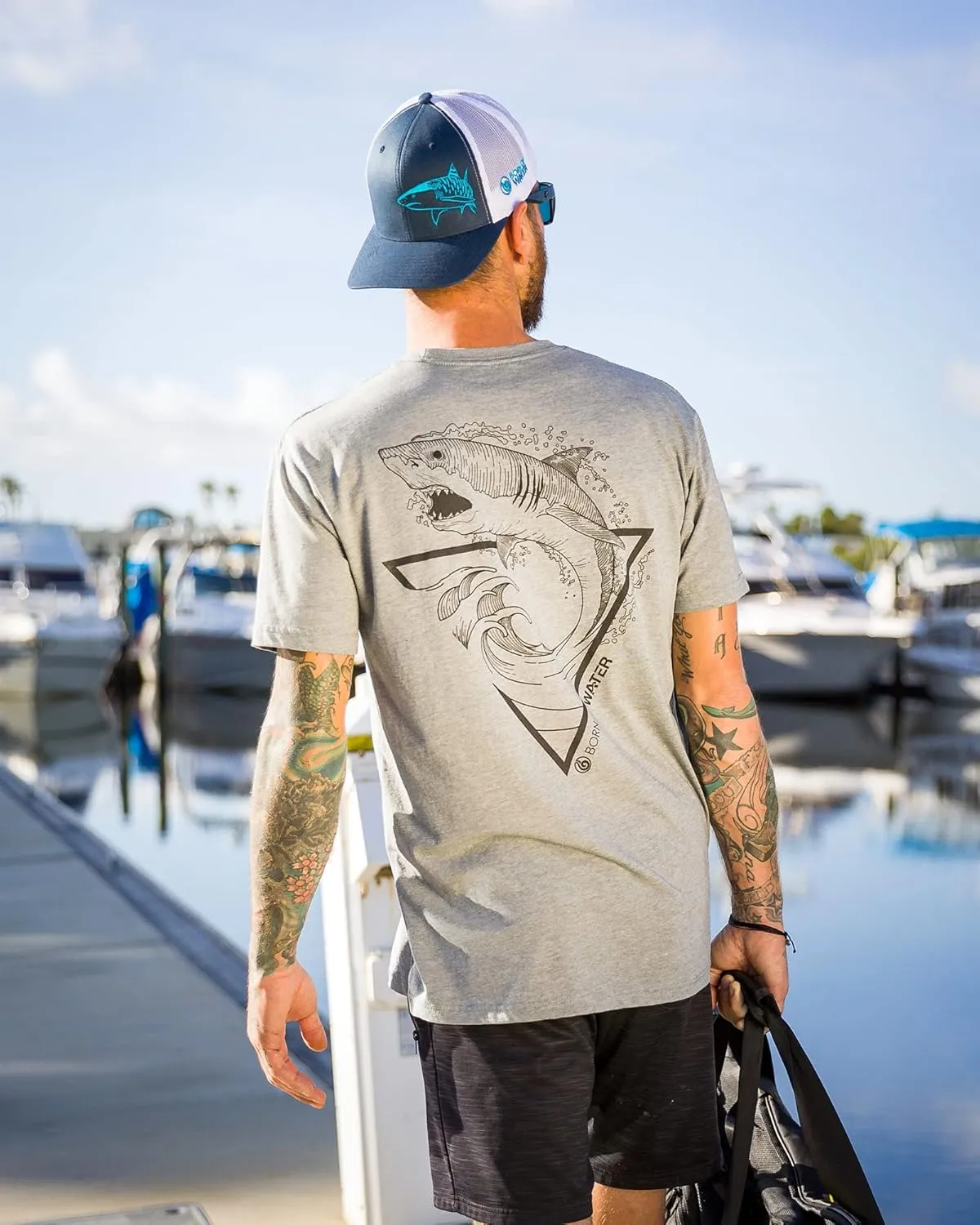 Lobster Scuba Diving T-Shirt: Mens Short Sleeve for Fishing, Spearfishing, Boating, and Beach