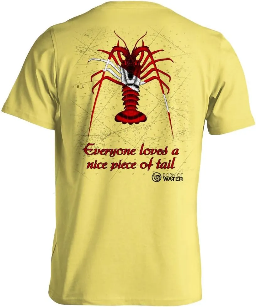 Lobster Scuba Diving T-Shirt: Mens Short Sleeve for Fishing, Spearfishing, Boating, and Beach