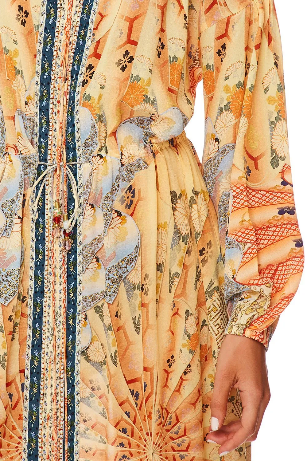 LOOSE FIT DRESS WITH TIE WAIST FOR THE FANS