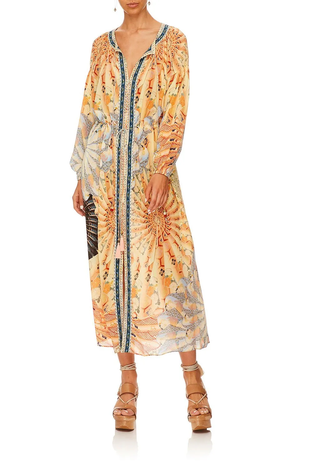 LOOSE FIT DRESS WITH TIE WAIST FOR THE FANS