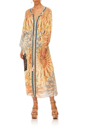 LOOSE FIT DRESS WITH TIE WAIST FOR THE FANS
