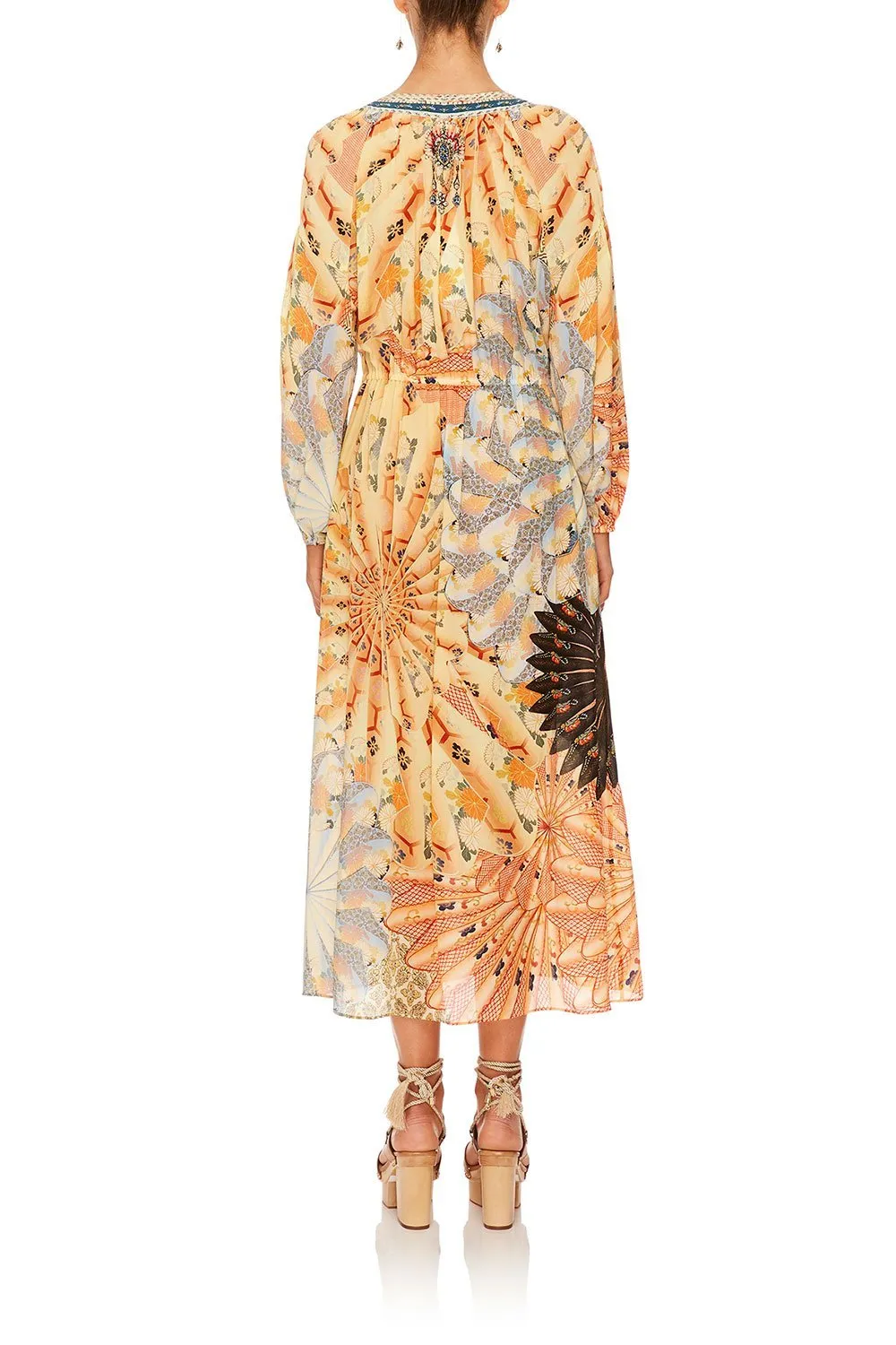 LOOSE FIT DRESS WITH TIE WAIST FOR THE FANS