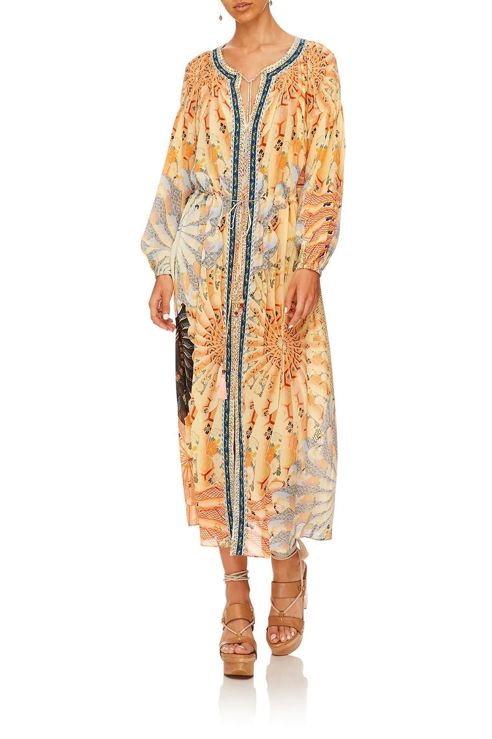 LOOSE FIT DRESS WITH TIE WAIST FOR THE FANS