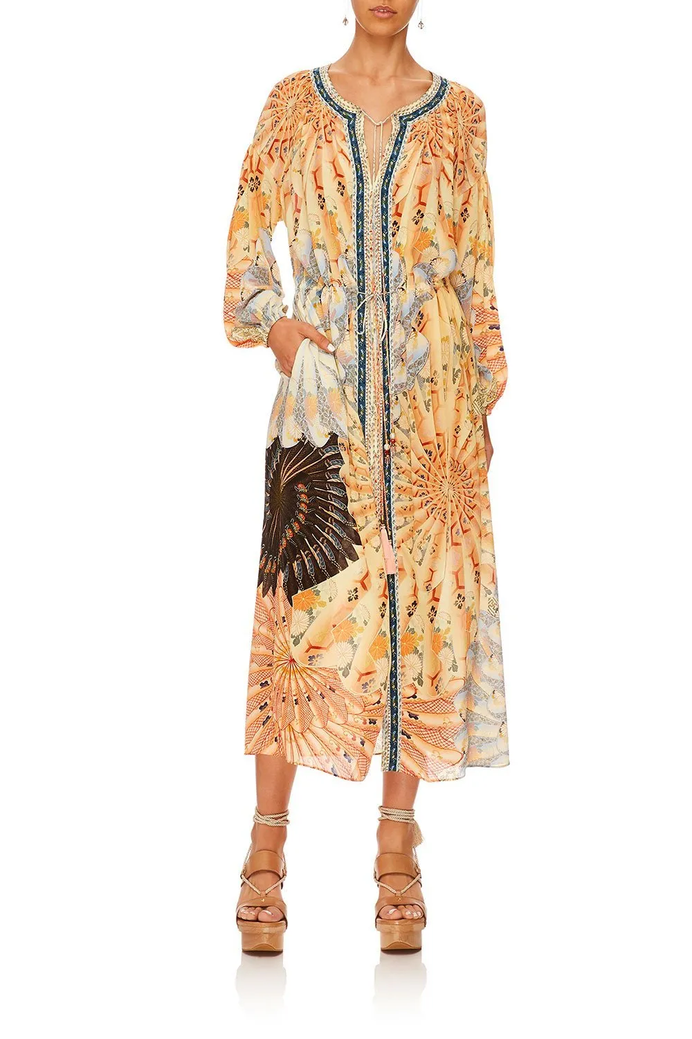 LOOSE FIT DRESS WITH TIE WAIST FOR THE FANS