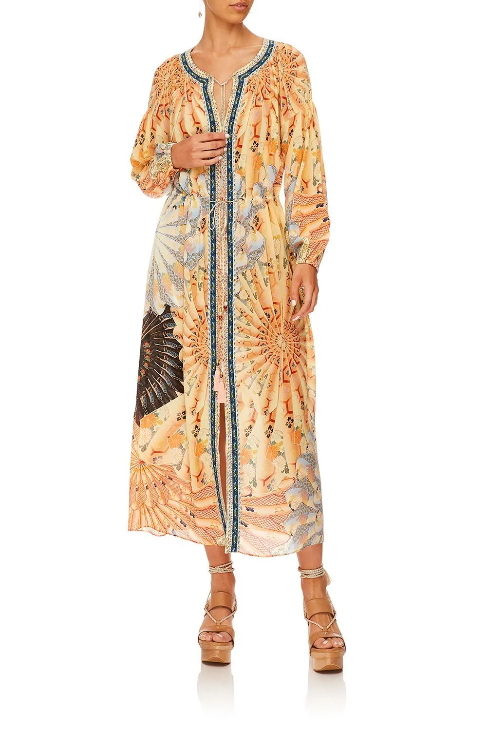 LOOSE FIT DRESS WITH TIE WAIST FOR THE FANS
