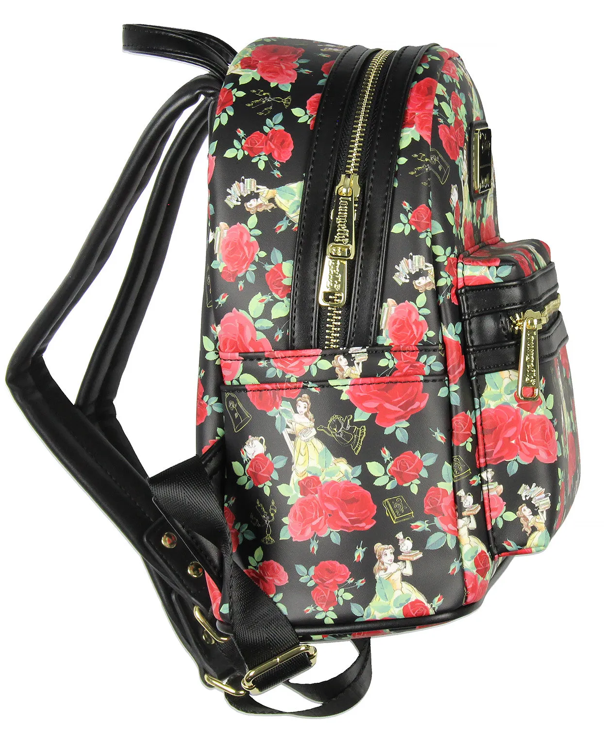 Loungefly Disney Beauty And The Beast Belle Roses Mini Backpack