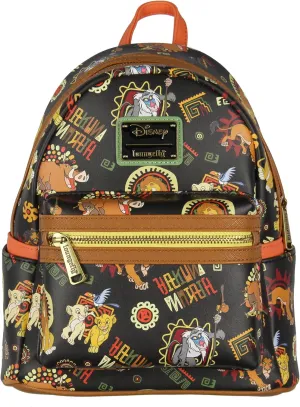 Loungefly Disney Lion King Multi-Character Tribal Patterns Allover Print Mini Backpack