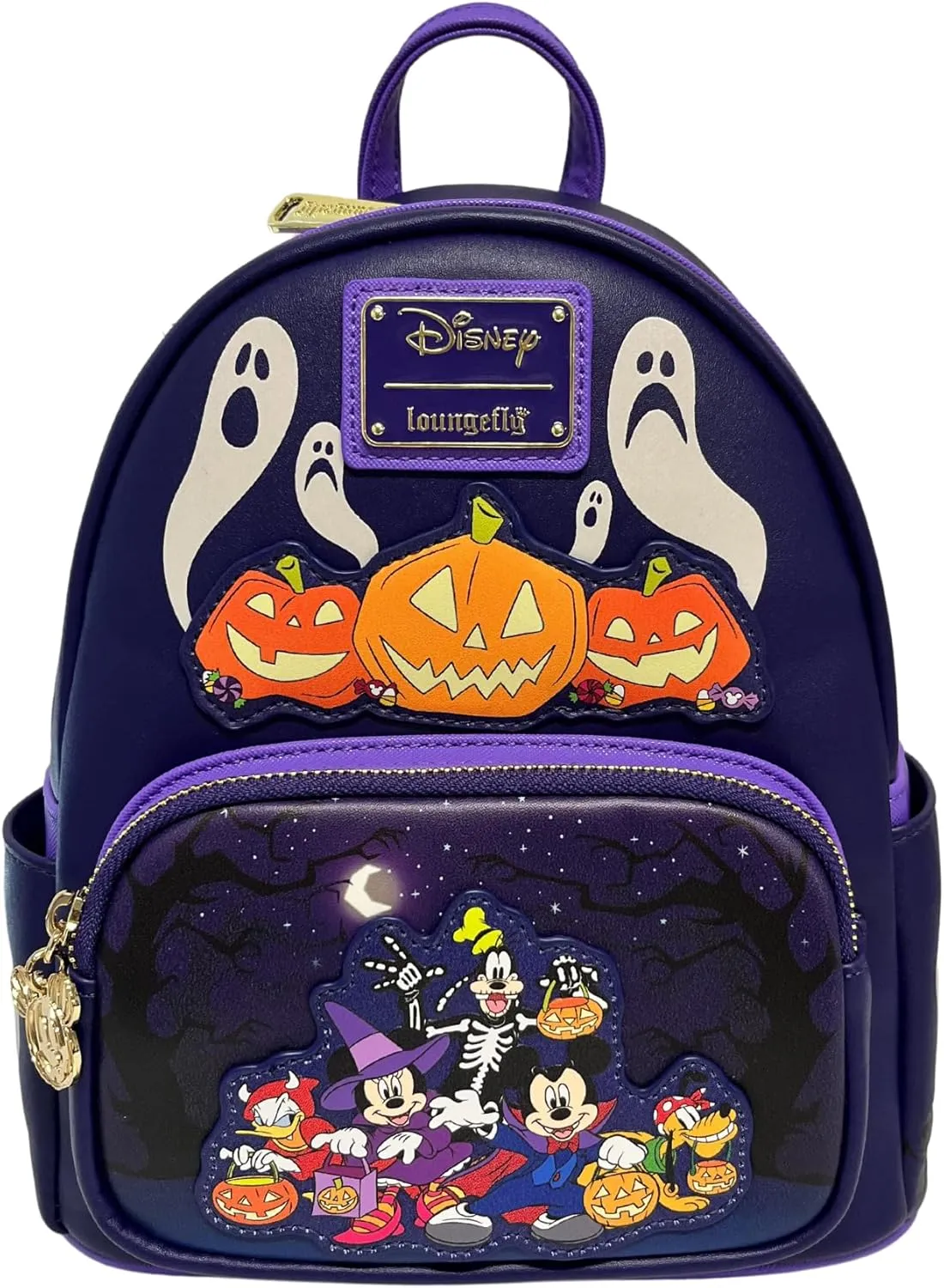 Loungefly Exclusive Disney Mickey and Friends Halloween Double Strap Shoulder Bag
