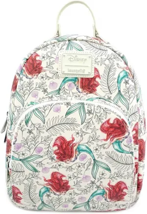 Loungefly x The Little Mermaid Ariel Allover-Print Mini Backpack (One Size, Multicolored)