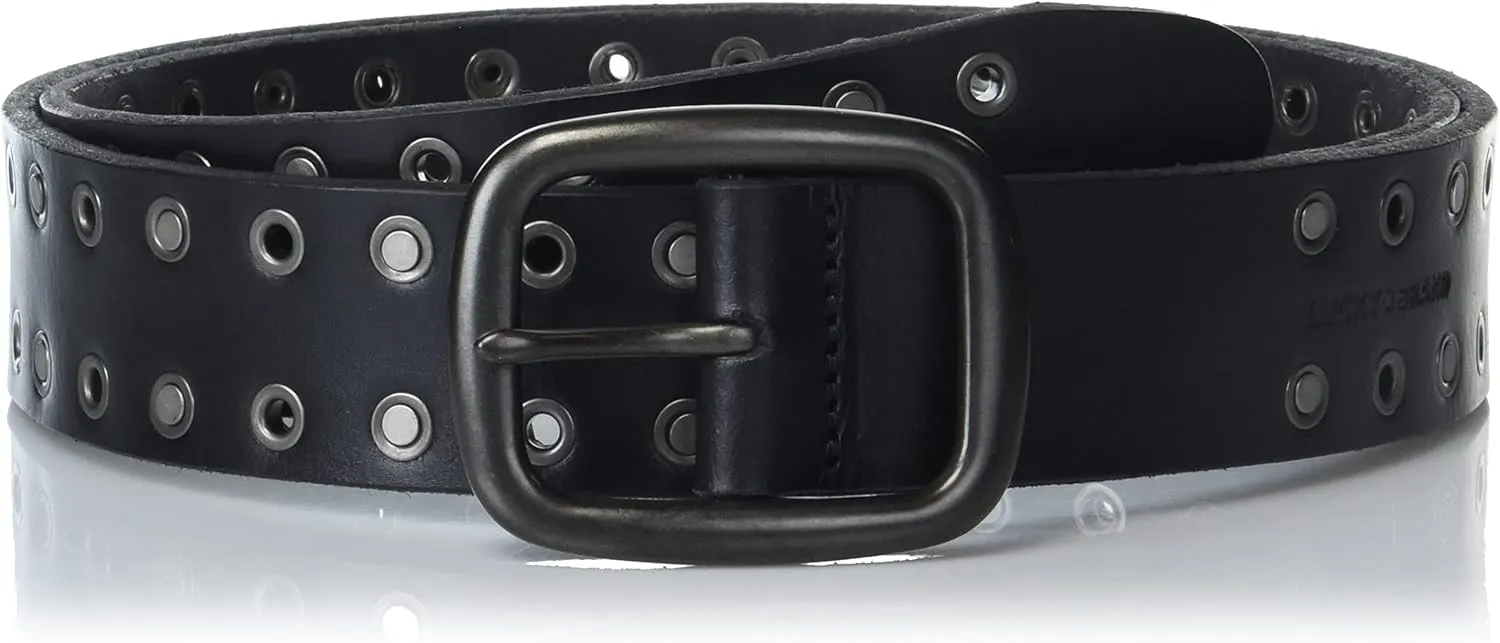 Lucky Brand Men's Genuine Leather Belt | Classic | Casual | Everyday | Western | American Heritage | Metal Buckle