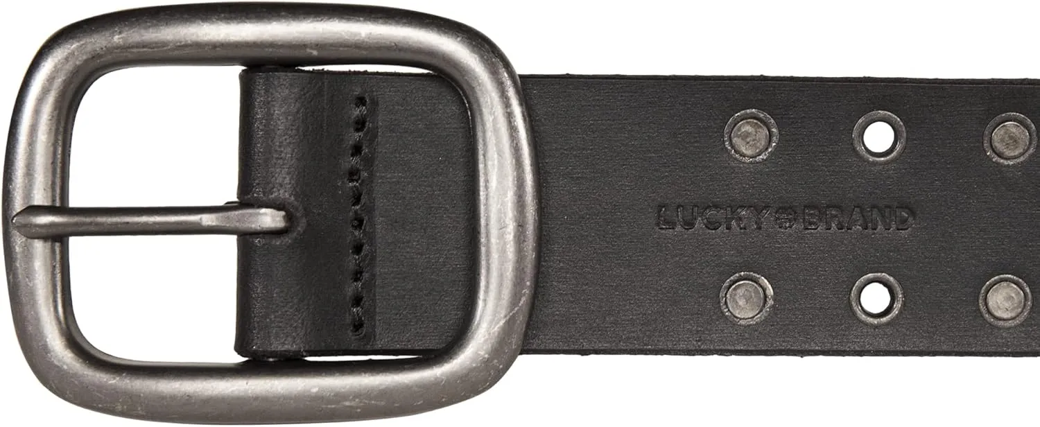 Lucky Brand Men's Genuine Leather Belt | Classic | Casual | Everyday | Western | American Heritage | Metal Buckle