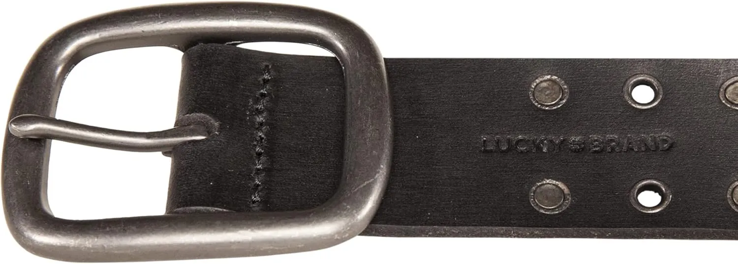 Lucky Brand Men's Genuine Leather Belt | Classic | Casual | Everyday | Western | American Heritage | Metal Buckle