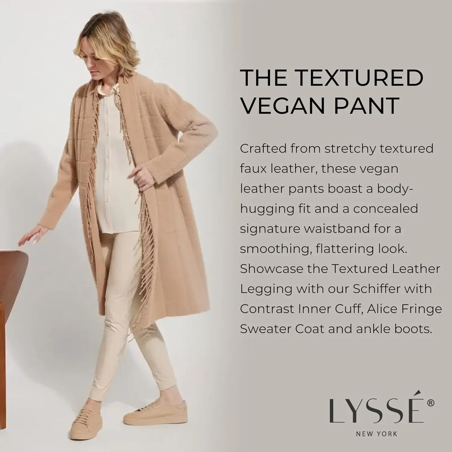 Lyssé Women's Misses Textured Leather Legging
