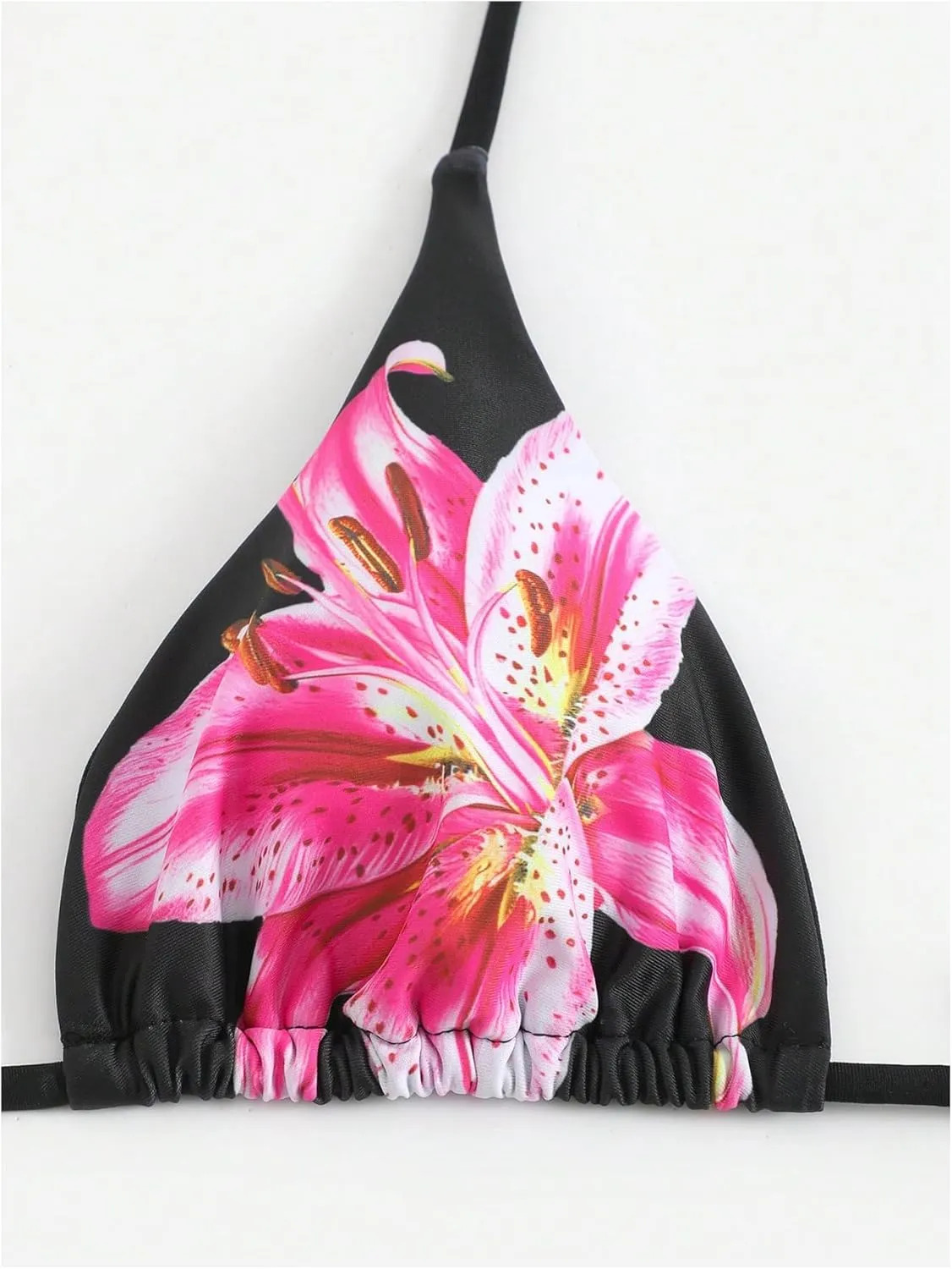 MakeMeChic Women's Halter Triangle Bikini Sets Floral 3 Piece Swimsuit Bathing Suit Cover Up Long Skirt
