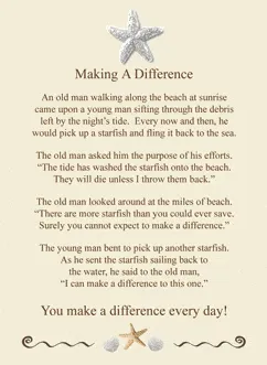 Making A Difference Story Card Pin