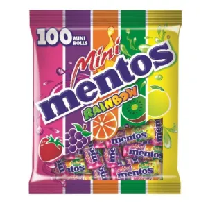 Malaysia Mini Roll Mentos Rainbow 100s