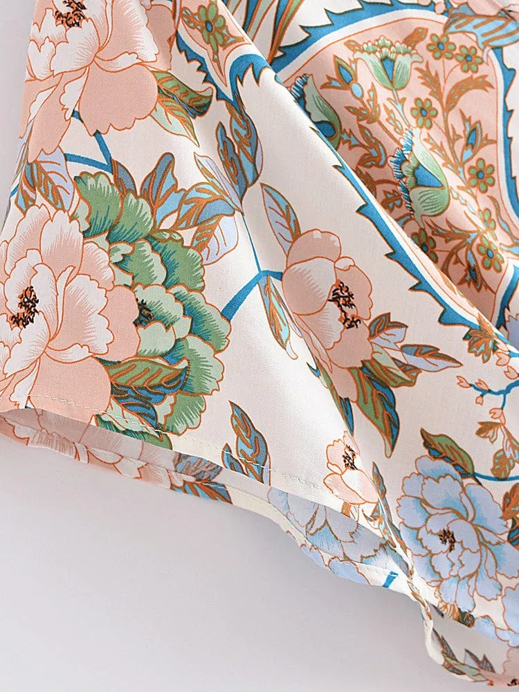 Mali Peacock Floral Maxi Dress