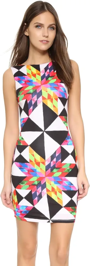 Mara Hoffman Women's Fractals Cut Out Back Mini Dress