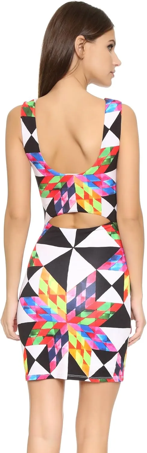 Mara Hoffman Women's Fractals Cut Out Back Mini Dress