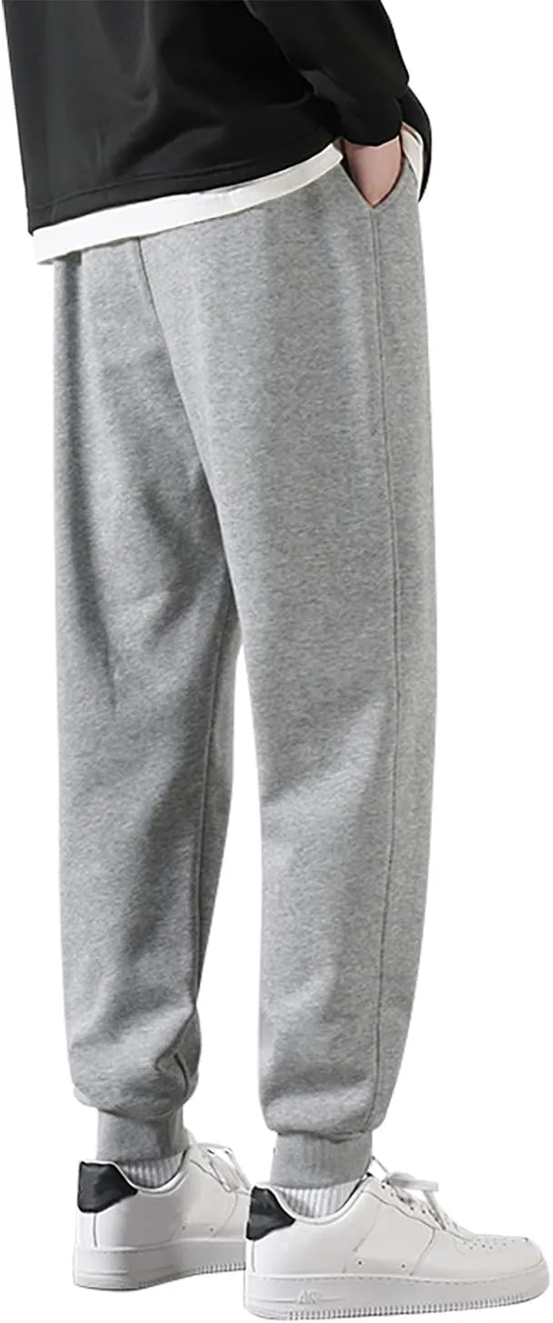 Marine Royal Men's Sweatpants Stretch Waist Drawstring Jogging Pants for Men