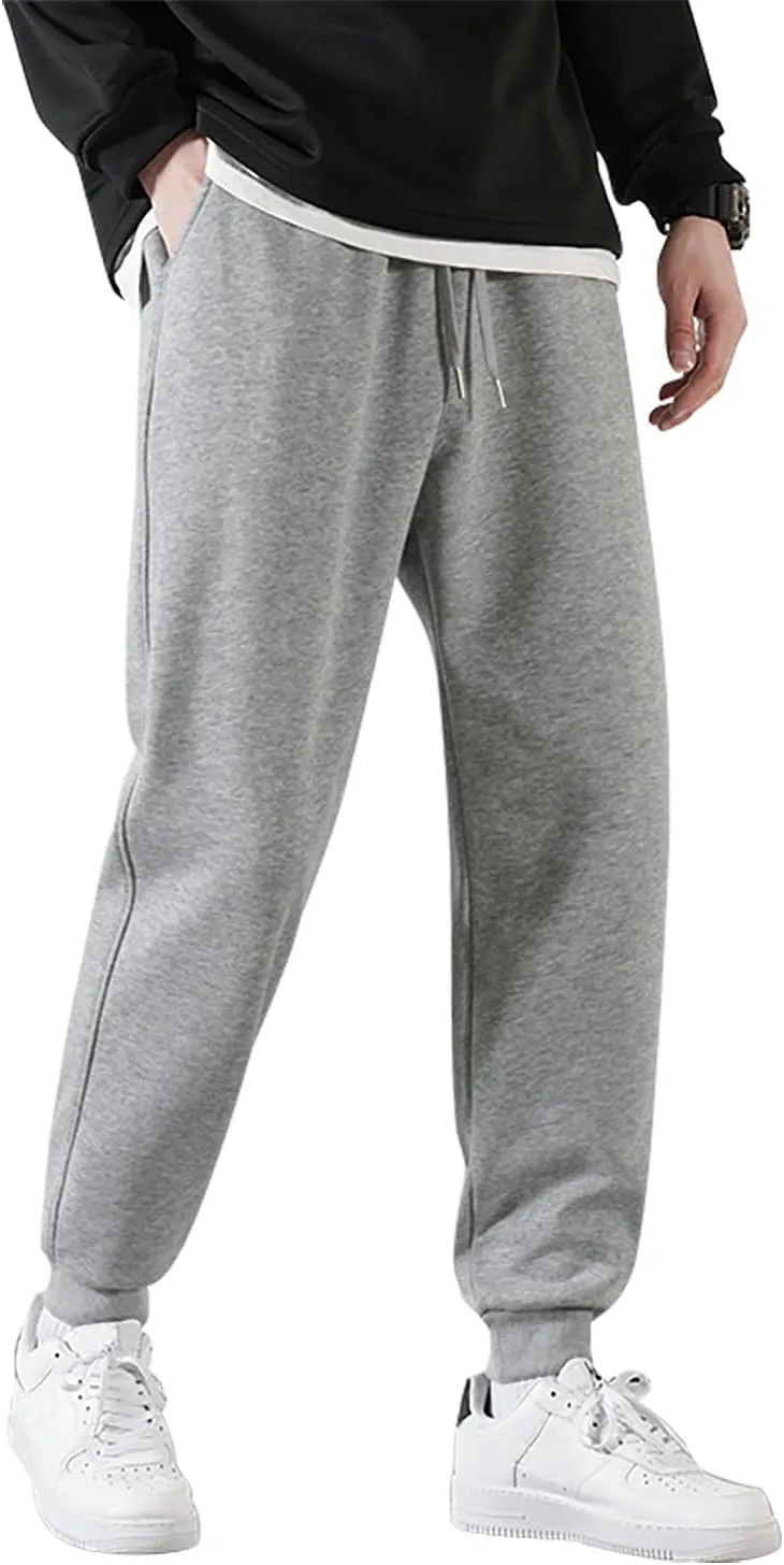 Marine Royal Men's Sweatpants Stretch Waist Drawstring Jogging Pants for Men