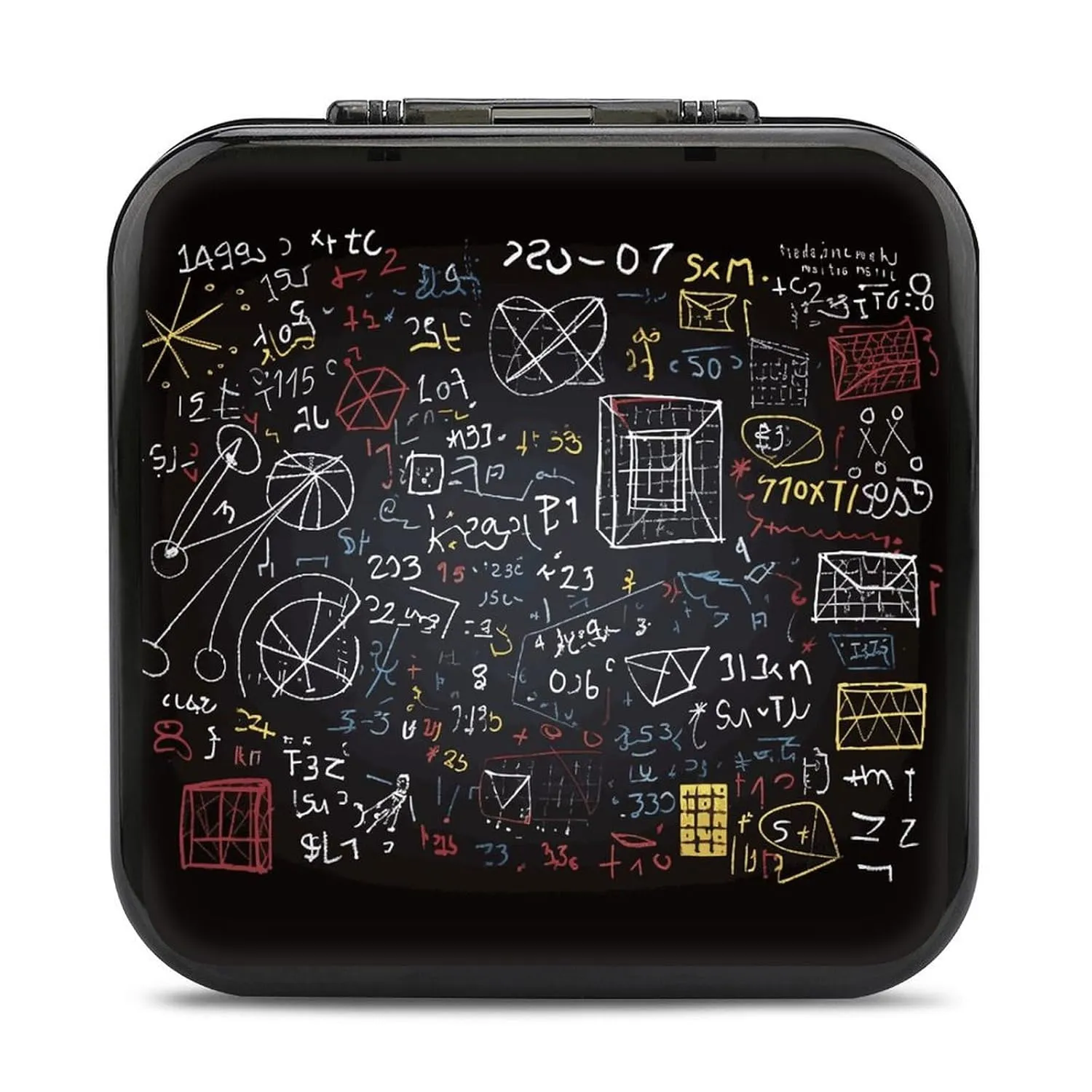 Mathematics And Physics Switch Game Case Switch Game Holder Cartridge Case Storage 24 Games & 2 Micro Sd Card Slots, Travel Carry Cases, Portable Games Card Storage, Hard Shell, Buckle Closure