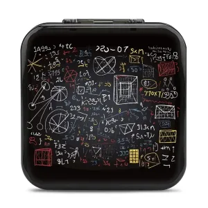 Mathematics And Physics Switch Game Case Switch Game Holder Cartridge Case Storage 24 Games & 2 Micro Sd Card Slots, Travel Carry Cases, Portable Games Card Storage, Hard Shell, Buckle Closure