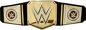 Mattel WWE Championship Title, Undisputed WWE Universal Championship Role-Play & Costume Accessory, Wearable Leather-like Belt 3  Feet with One-Time Adjustment