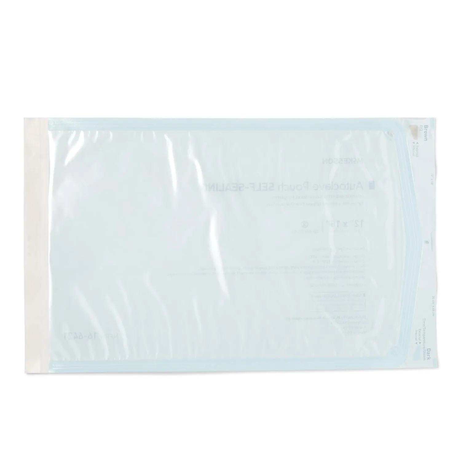McKesson Sterilization Pouches for Steam or EO Gas, Self-Sealing Autoclave Sterilizer Bags, 12 in x 18 in, 200 Count, 1 Pack