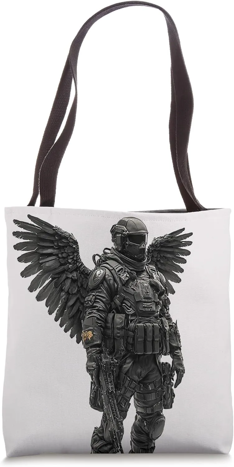 Medieval Angel of Death Miniature Tabletop Solider Model Art Tote Bag